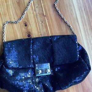 Style & Co Black Sequin Clutch Wristlet